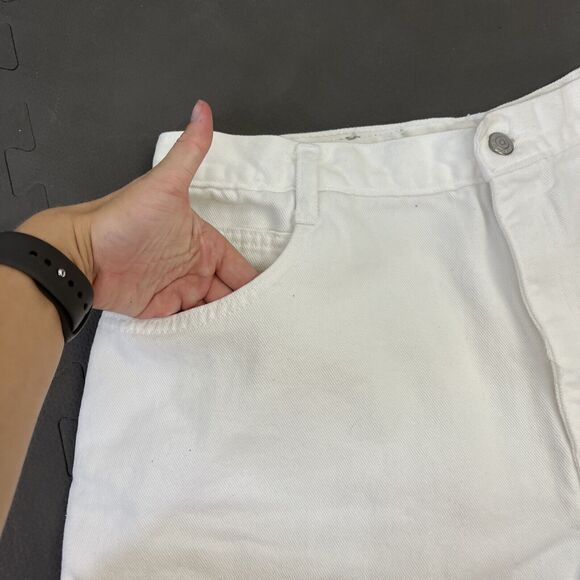 VTG Gitano Shorts Womens Denim Mom 16 White Jean High Waist 90s 80s Y2K Charity - Picture 4 of 10